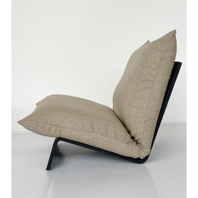 Mid-Century Modern Armchair, Italy, Wood and Fabric