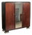 Antique Art Deco Maple Wood Mirrored Armoire Cabinet 1930s For Sale