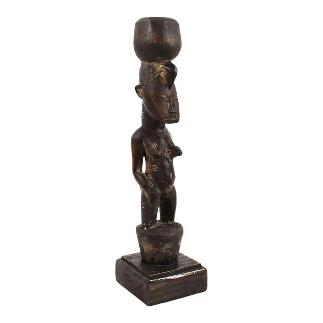 Early 20th Century Senufo Pounder Miniature Figure 13.5 Inch Côte D'ivoire For Sale