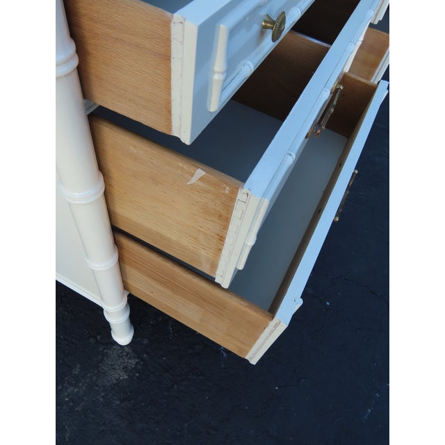 Thomasville Thomasville Hollywood Regency Faux Bamboo Nightstands Bedside Tables a Pair 6644 For Sale - Image 4 of 18