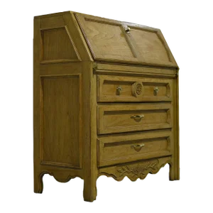 Mid Century Country Rustic Slant Front Desk by Thomasville