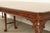 Romweber Style Georgian Walnut and Burl Wood Extension Dining Table, Newly Refinished For Sale - Image 12 of 17