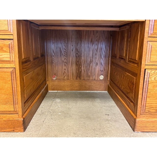 Noriega Furniture Smith Oak Executive Desk, Vintage For Sale - Image 12 of 12