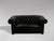 Animal Skin Black Leather Chesterfield 2-Seater Sofa, 1960s For Sale - Image 7 of 8