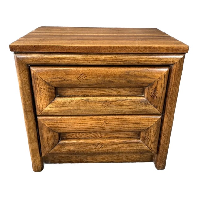 Mid-Century Oak Nightstand For Sale