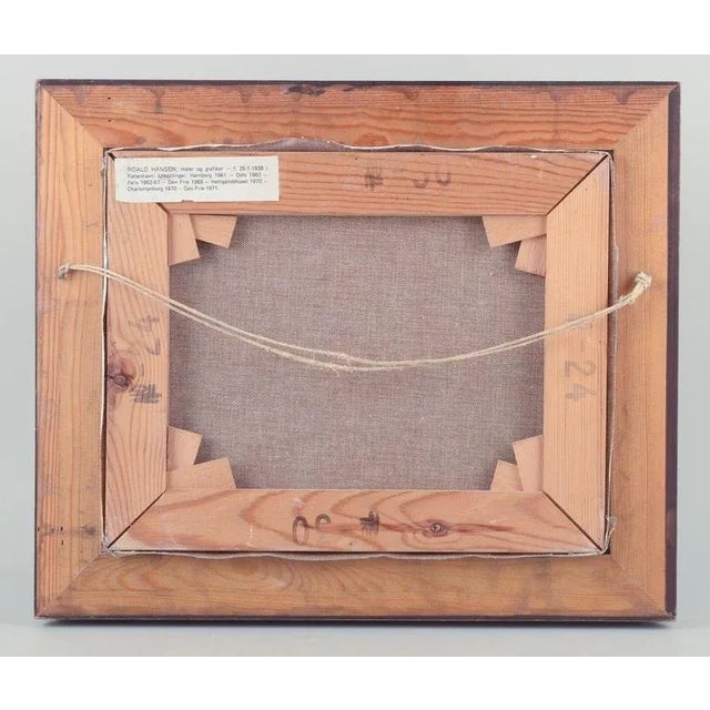 Roald Hansen, Winter Scene with Farm, 1970s, Oil on Canvas For Sale - Image 6 of 7