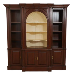 Harden Cherry Large Open Bookcase Library Cabinet