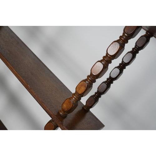 Mid-Century French Oak Bobbin Shelving Unit For Sale - Image 3 of 18