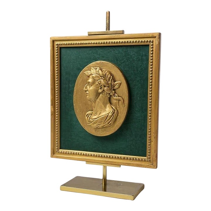Framed Bas-Relief Medallion of Julius Caesar | Chairish