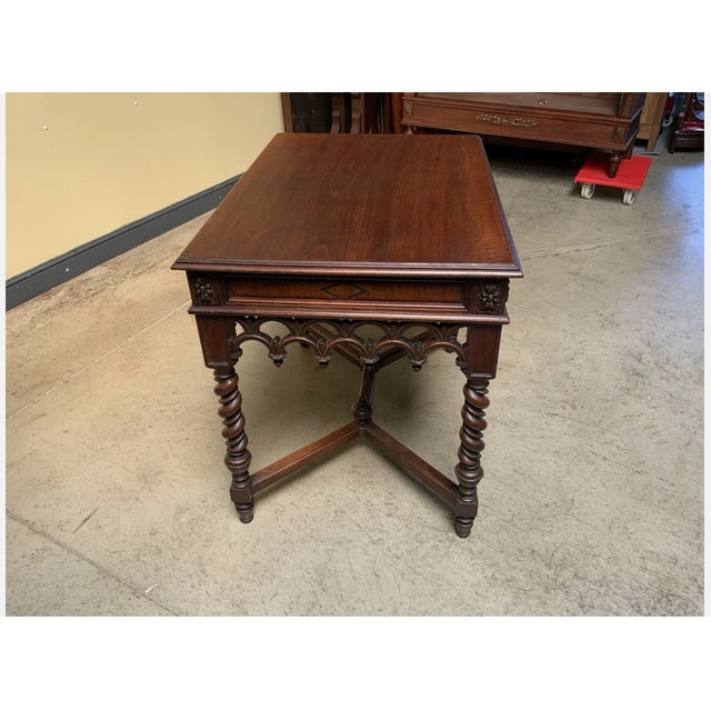 Antique Neo-Gothic Coffee Table, 1880 For Sale - Image 9 of 11