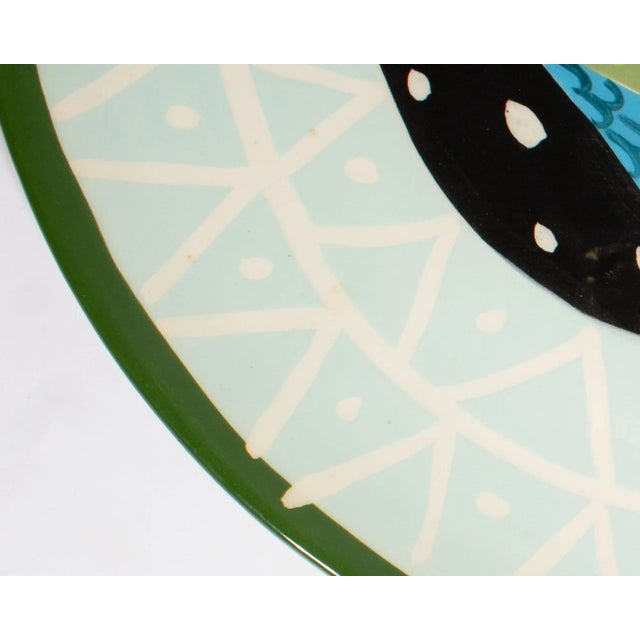 Postmodern Ceramic Bird Plate by Droll Designs For Sale - Image 3 of 7
