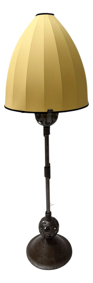 Art Deco Amsterdam School Floor Lamp from Amsterdamsche Kunstsmederij, 1920s