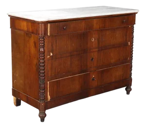 Louis Philippe Chest of Drawers in Walnut, 19th Century