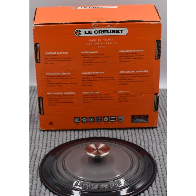 French Le Creuset Round Dutch Oven Enameled Cast Iron Cocotte For Sale In Palm Springs - Image 6 of 9