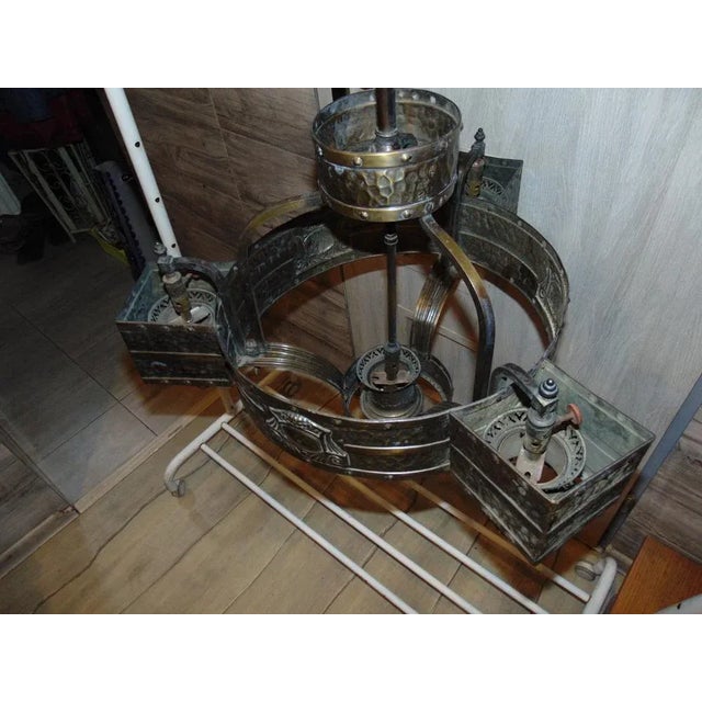 Gas Pendant Lamp in Brass For Sale - Image 3 of 12