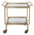 Brass and Glass Food Trolley, 1950s For Sale