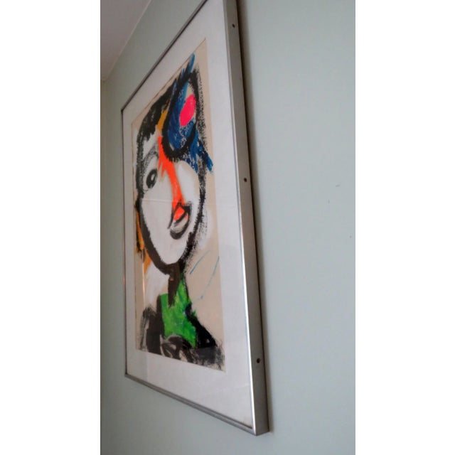 Postmodern Bernard Lorjou Original Painting Abstract Signed Modernist For Sale - Image 3 of 11