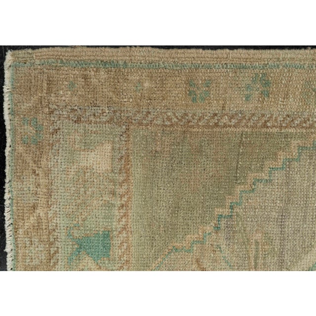 Early 21st Century Turkish Mini Rug Oriental Hand Knotted Vintage Rug 1'10" x 3'7" #21026 For Sale - Image 5 of 8
