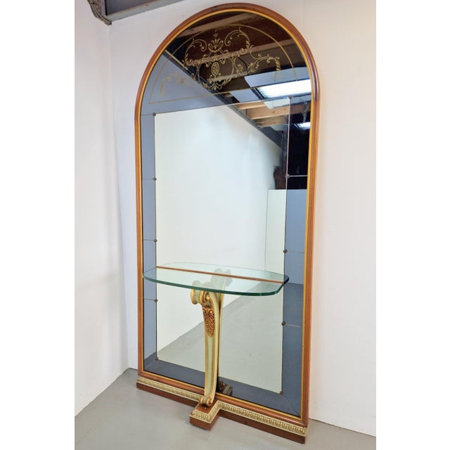 Vintage Floor Mirror with Console Table from Cristal Art, Italy, 1960s For Sale - Image 4 of 18