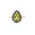 VR Jewels Peridot Blue Sapphire Halo Green 14k Gold Ring Size 8, Fine Jewelry by VRJewels For Sale - Image 4 of 18