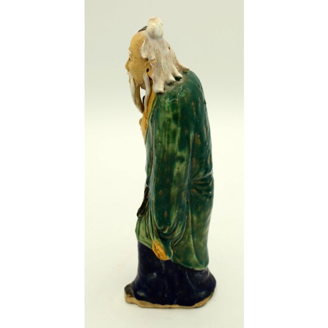 1892-1904 Chinese Elder Figure With Staff For Sale - Image 4 of 5