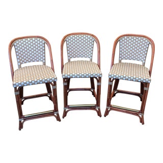 Set of 3 Poitoux French Bistro Counter Stools For Sale