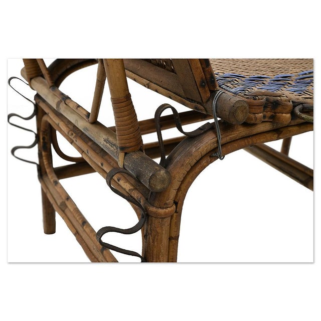 Vintage Rattan Chaise Lounge For Sale - Image 9 of 11
