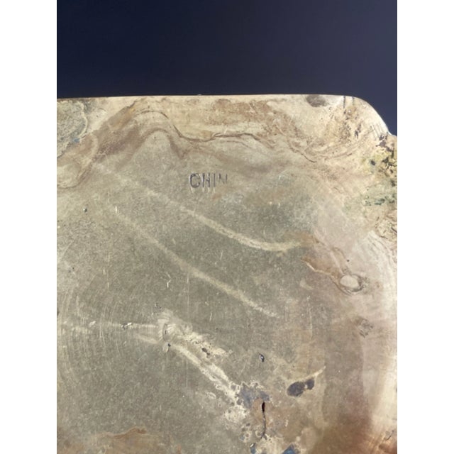 Brass Antique Chinese Export Brass Jeweled Personal Ashtray - Cigarette Rest For Sale - Image 8 of 12