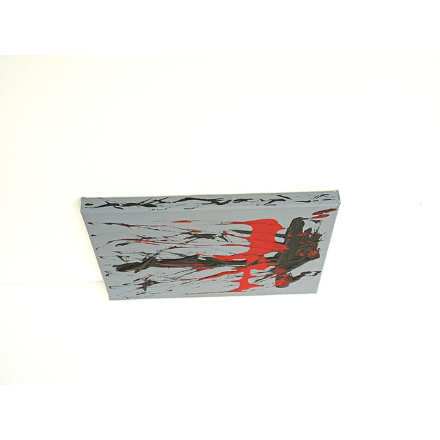Fire Shaman Original Acrylic Painting Black and Red on Gray For Sale In Orlando - Image 6 of 8