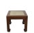 Wood Marble Top and Elm Square Vintage Accent or Side Table 22"h For Sale - Image 7 of 7