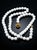 Mid-Century Modern MCM Jewelry Milk Glass Beaded Necklace. Vintage European Export. For Sale - Image 3 of 3