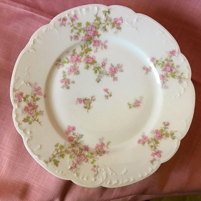 Antique Haviland & Co Limoges Pink Roses Dinnerware Lot of 14 Pieces