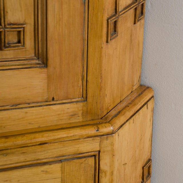 Brown 19th Century Tall Danish Pine Corner Cabinet For Sale - Image 8 of 12