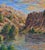 Orange Vintage Utah Desert Range Landscape Painting, Oil on Canvas For Sale - Image 8 of 8