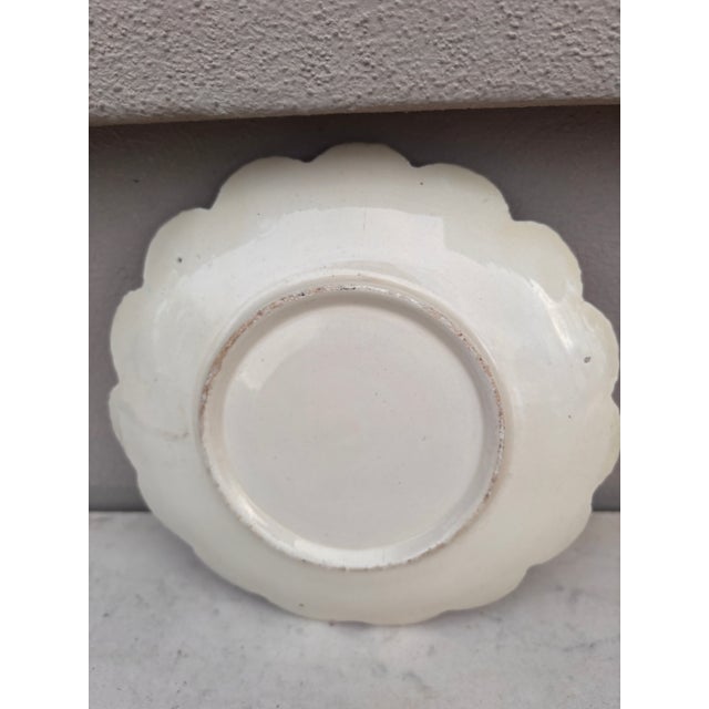 Delphin Massier Majolica Pink Flower Plate, Delphin Massier, Circa 1890 For Sale - Image 4 of 4