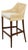 Wood and Rattan Bar Stools, Set of 4 For Sale