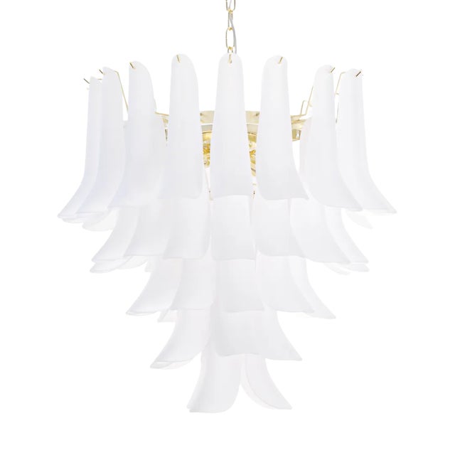 Petal Suspension Chandelier in Murano Glass, Italy For Sale