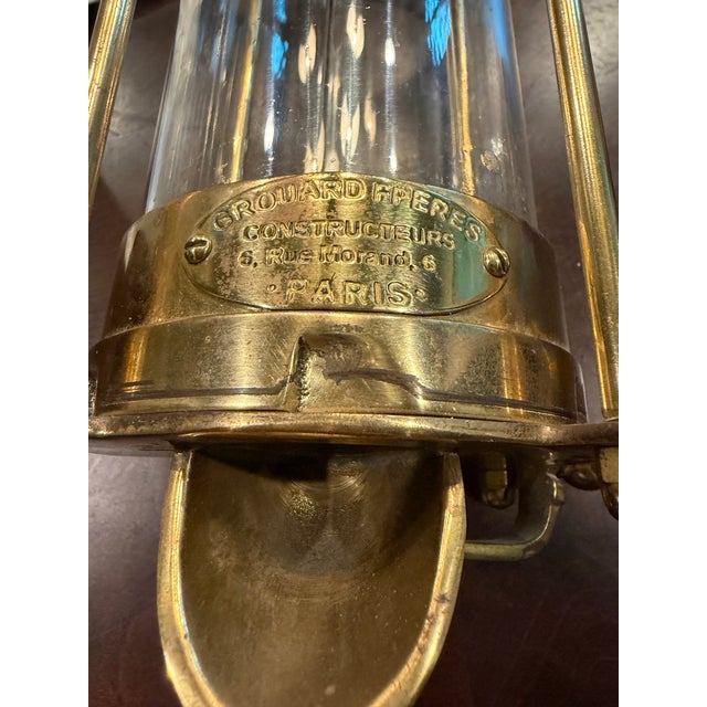 Metal Circa 1900 Grouard Frères Paris Brass Wall-Mounted Coffee Bean Dispenser For Sale - Image 7 of 7