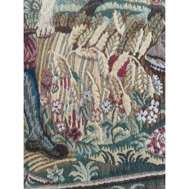 Medieval Style Aubusson Jacquard Tapestry with Harvest Motif, 1960s For Sale - Image 14 of 18