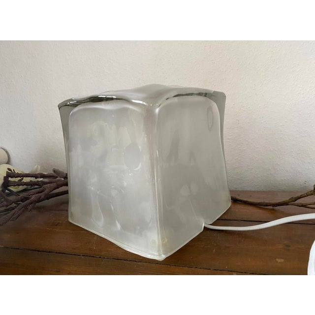 Vintage Scandinavian Iviken Ice Cube Lamp in Frosted Crystal Glass from Ikea, in Very Good conditions. Designed 1990 to...