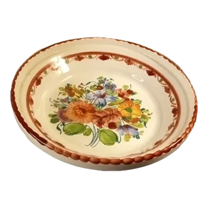 1940s Hand Painted Gmundner Keramik Ceramic Bowl Made in Austria