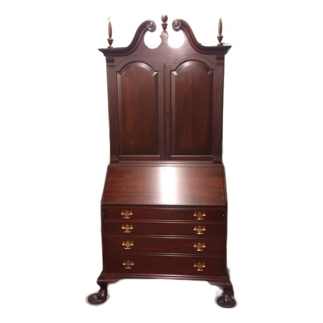 Vintage Secretary Desk, Blind Door Mahogany Secretary Desk For Sale