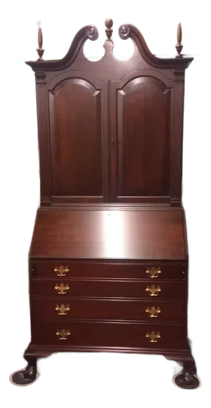 Vintage Secretary Desk, Blind Door Mahogany Secretary Desk