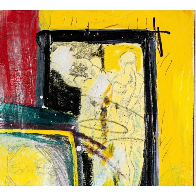 Expressionist Diptych Oil Painting by Paul Ecke - The House Party Paul Ecke, B. 1953 Dimensions: Each Panel: 36 x 24 in.