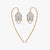 Silver, gold Lily flower earrings with rock crystal briolettes. Lily flower earrings. Rock crystal earrings. White flower...