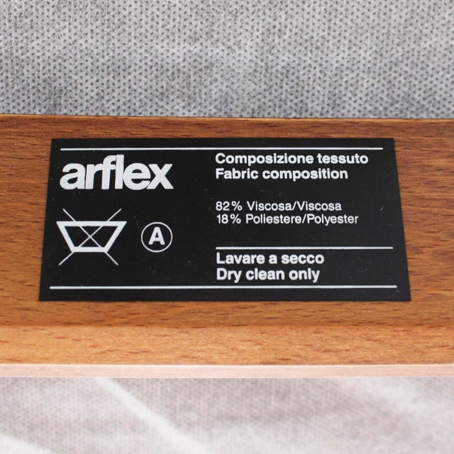 Gray Mid-Century Modern Italian Lounge Chair in Wool and Ash by Franco Albini for Arflex, 1950 For Sale - Image 8 of 9