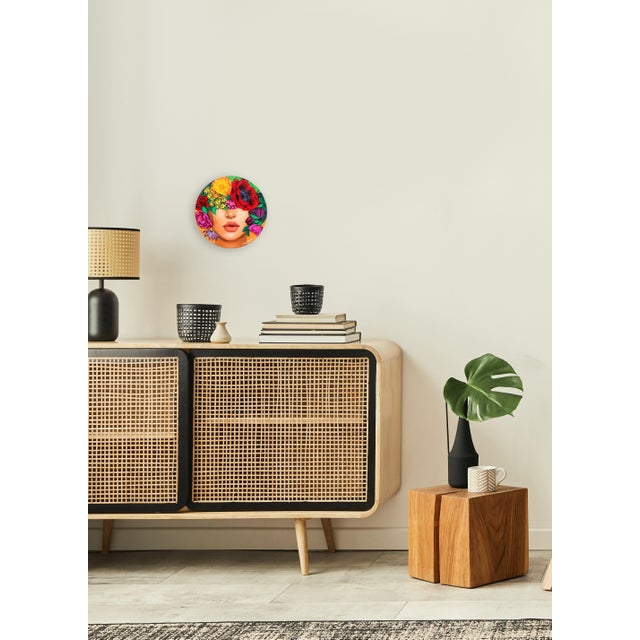 Tan Kelsey - Original Circular Sally K Figurative Original Artwork by Sally K For Sale - Image 8 of 8