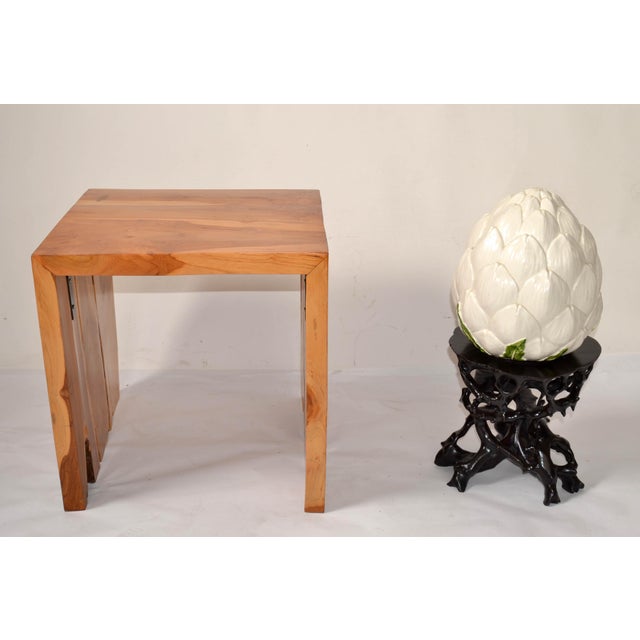 Wood 1969 Vintage Organic Modern Driftwood Root Branch Low Drink Table Bonsai Stand For Sale - Image 7 of 12