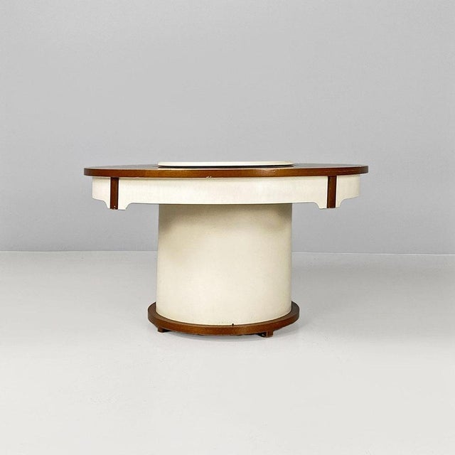 Italian Wood Coffee Table with Bottle Holder, 1960s For Sale - Image 4 of 18