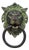 Green Brass Lion's Head Door Knocker For Sale
